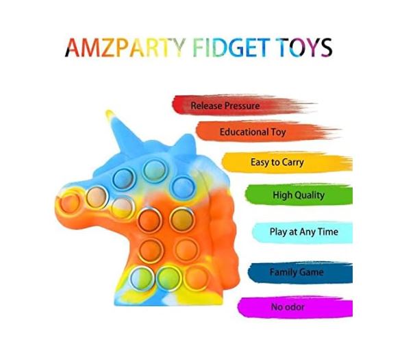 3D Unicorn Pop fidget toy with Lights