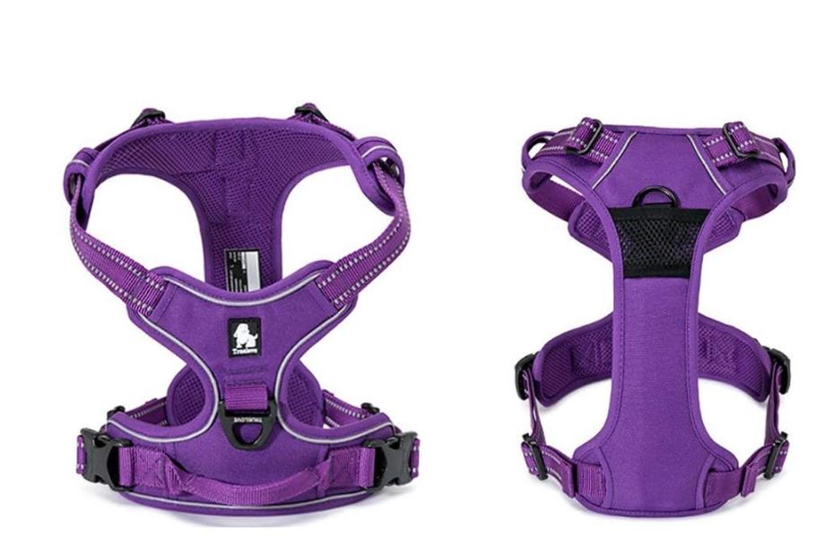 XS TRUE LOVE Adjustable No-Pull Dog Harness Reflective Pup Vest Harnesses Comfortable Control Brilliant Colors Truelove TLH5651(Purple,XS) Product Name