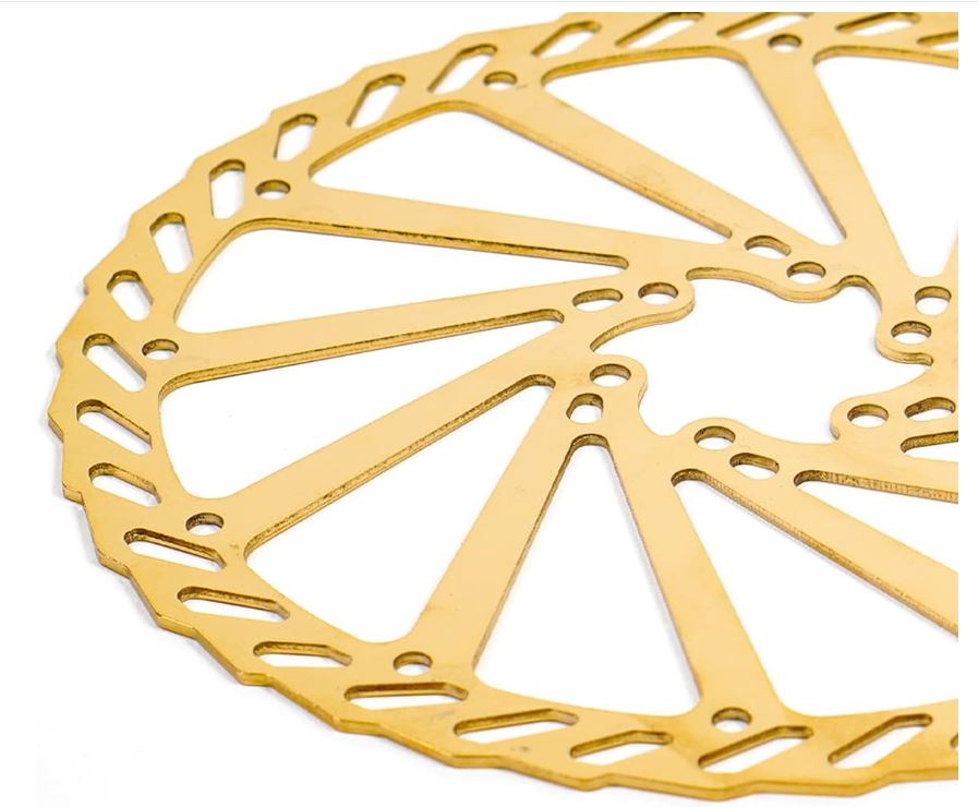 CNC Bike Disc Brake Rotor 160mm，Bicycle Disc Brake Rotor 160mm For MTB Mountain Bike，Gold