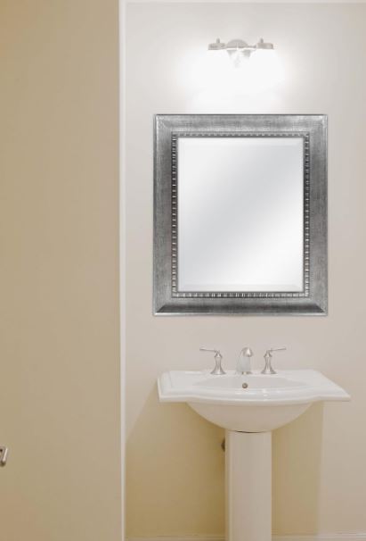 MCS 16x20 Inch Sloped Mirror, 21.5x25.5 Inch Overall Size, Silver