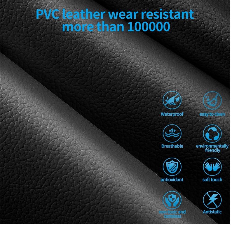 HCMAX 2 Pack Kick Mat Car Seat Back Protector Waterproof Easy to Clean Multifunctional Organizer Storage Bag Travel Accessory PU Leather Black