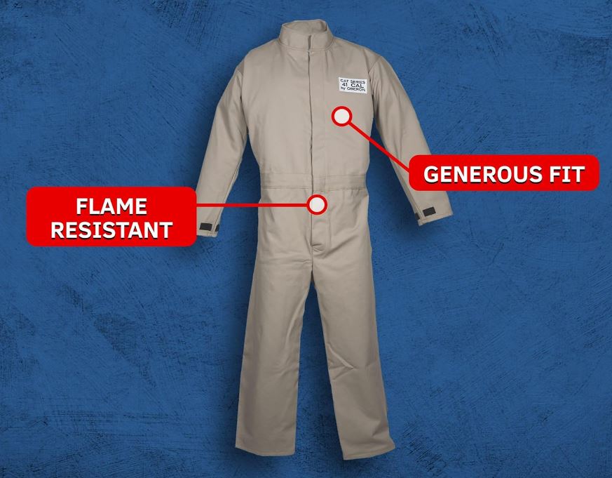 XL Arc Flash Coverall Suit - 40 Cal - Includes Hood and Coveralls -Anti Fog Anti Scratch - CAT SERIES