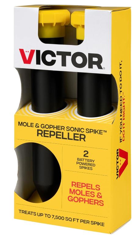 Victor M9012 Mole and Gopher Chemical Free Sonic Spike - Outdoor Mole and Gopher Repellent