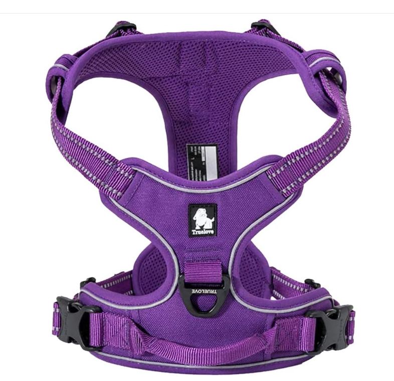 XS TRUE LOVE Adjustable No-Pull Dog Harness Reflective Pup Vest Harnesses Comfortable Control Brilliant Colors Truelove TLH5651(Purple,XS) Product Name