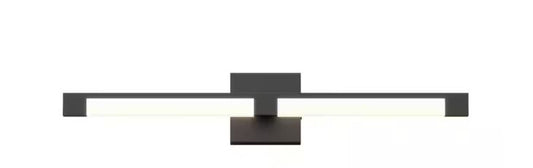 Tivoli 27 in. 1-Light Matte Black Modern Integrated LED Vanity Light Bar for Bathroom