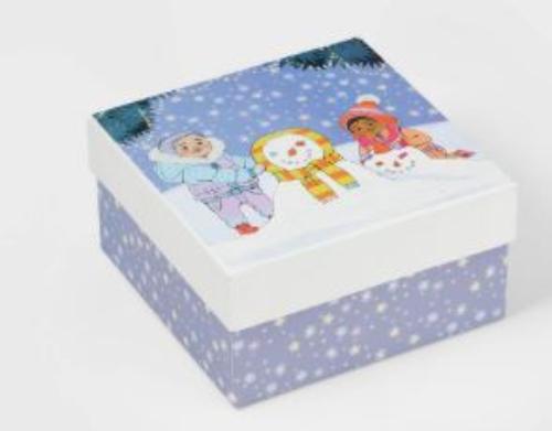 Kaylani Juanita Girls with Snowman Small Gift Box