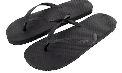 Men's Flip Flops - Black, Size S-XL