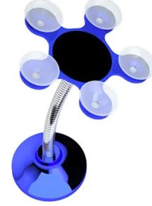 Five Mount claws Sucker Stand for Cell Phone 360° Rotatable Metal Flower Magic Suction Cup Mobile Holder Car
