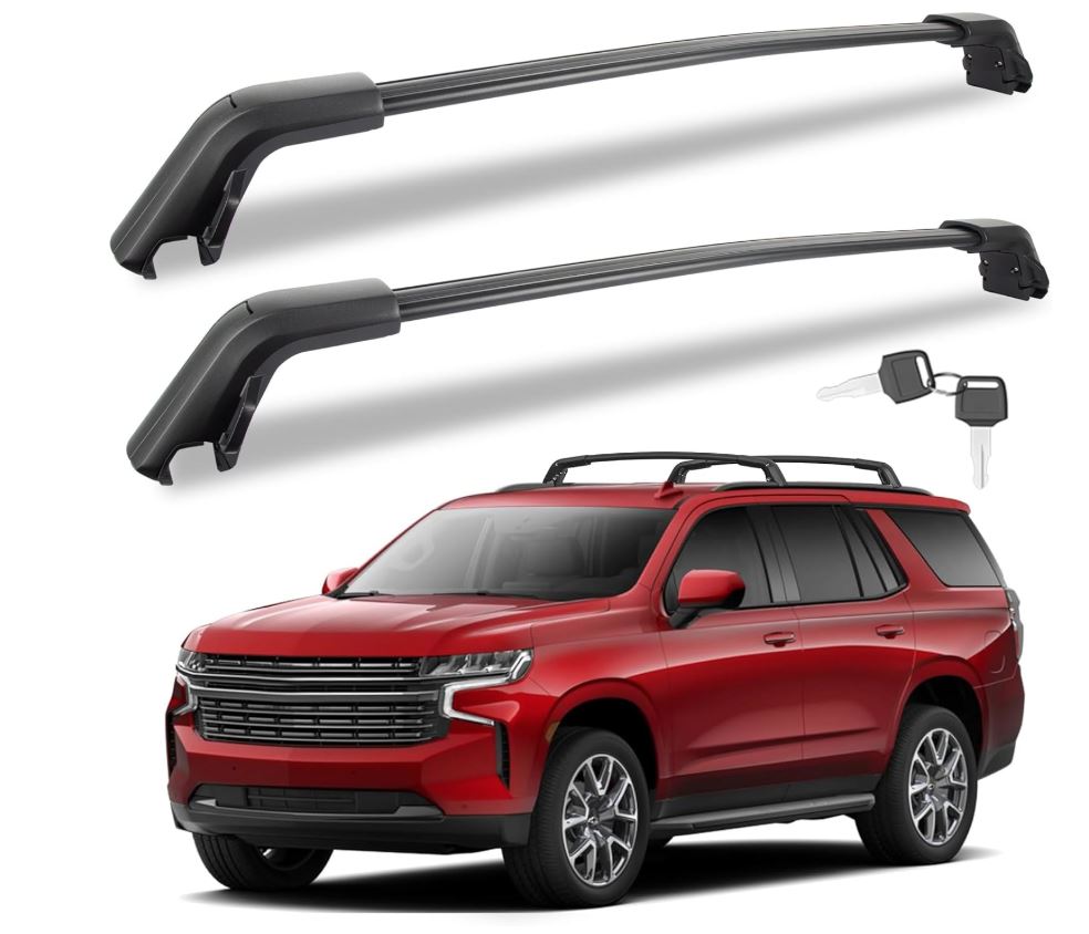 420lbs Heavy Duty Roof Rack Cross Bars Fit for Chevrolet Chevy Tahoe Suburban, GMC Yukon XL, Cadillac Escalade ESV 2021-2024 Lockable Anti-Theft Aluminum Roof Rail Crossbars Cargo