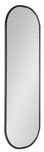 Caskill 48 in. x 16 in. Classic Oval Framed Black Wall Accent Mirror