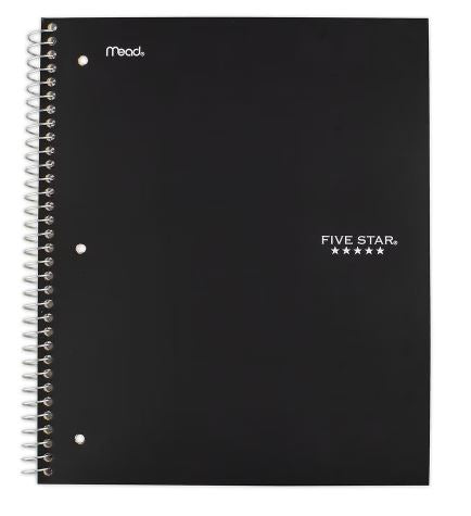 Cuaderno con espiral Five Star de 10 1/2" x 8" 