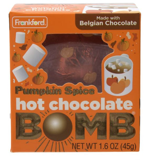 Frankford Milk Chocolate Bomb Pumpkin Spice with Mini Marshmallows 1.6 Ounces