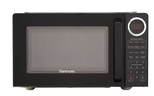 Kenmore 0.9 cu-ft Microwave - Black: Countertop, 900W, Child Lock, 6 Programs, Compact Size