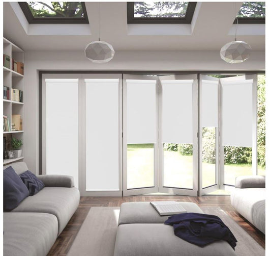 Blackout Roller Window Shades for Home,Roller Blinds for Windows,Roll Up and Pull Down Polyester Shades for Indoor Outdoor Window,White,23" W x 79" H