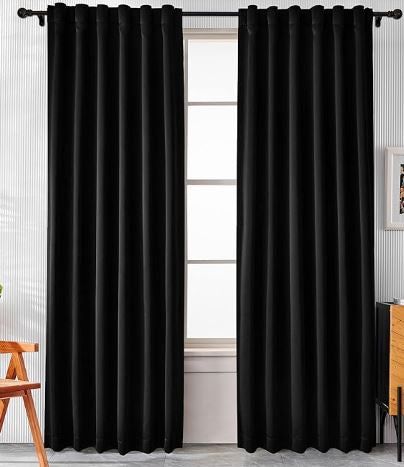 PY Home Curtains 84 Inches Window Curtains for Living Room Darkening Curtains Luxury Long Blackout Drapes Thermal Insulated for Bedroom 2 Panels (52x84 Inch)