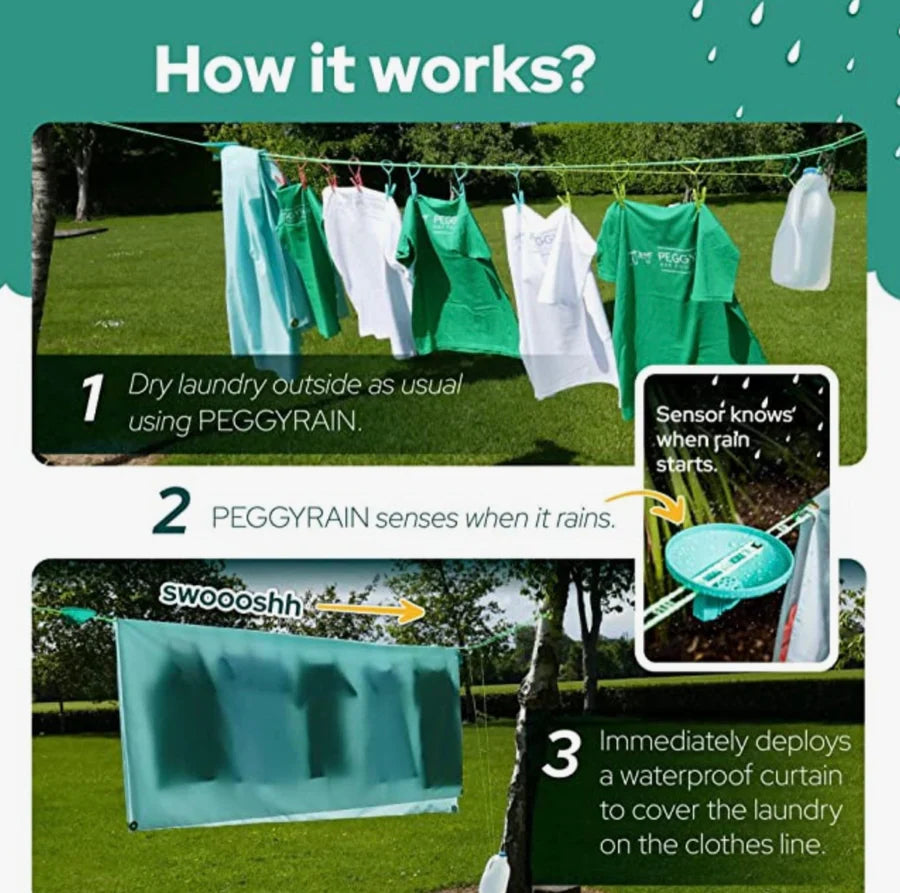 Peggyrain Automatic Clothesline