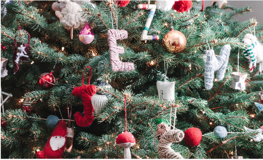 variety of christmas ornaments