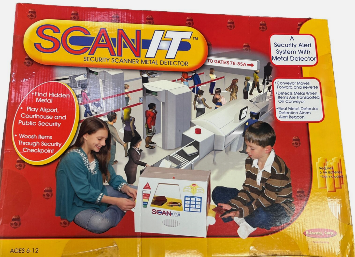 Scan It Escáner de seguridad Detector de metales Juego Aeropuerto y seguridad pública para niños