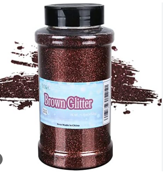 TORC 1 Pound Brown Holographic Glitter 16 oz Mix Chunky Glitter Bulk for Resin Craft Cosmetic Art Festival Decoration