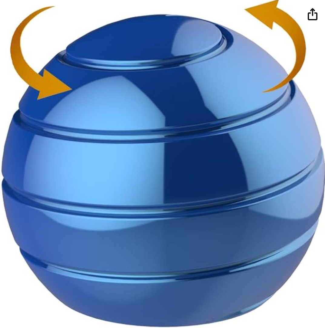 Juguete giratorio de escritorio cinético, bola de juguete de escritorio cinético de 1.54 pulgadas para ansiedad TDAH, juguetes de ilusión óptica para oficina para adultos, regalo para padre, madre, hijo, hija 