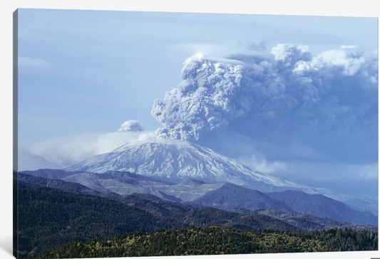 Década de 1980 Volcán Monte Santa Helena en erupción 18 de mayo de 1980 Washington EE. UU. - Lienzo impreso