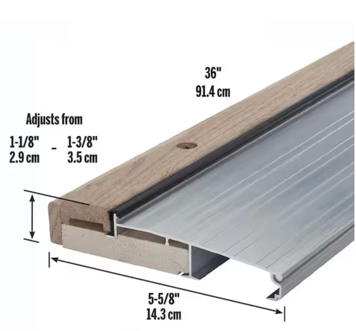 Puerta en T ajustable de 5-5/8 pulg. x 36 pulg.: 5-5/8 x 36 pulg.