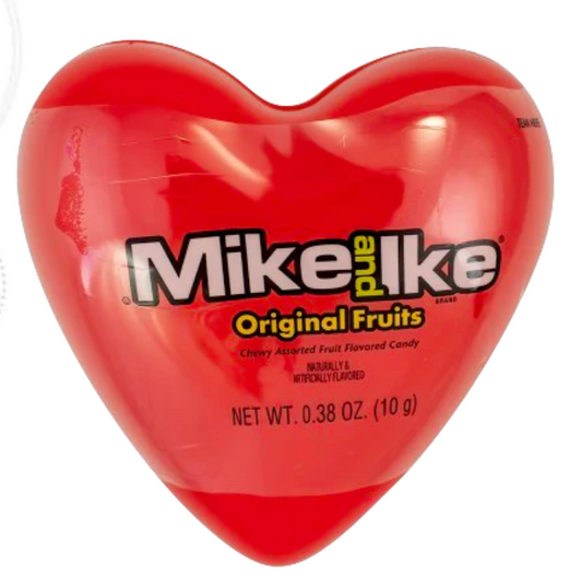 Mike & Ike Original Fruits Plastic Heart - 0.38 Oz