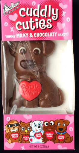 Palmer Cuddly Cuties Variety of animal Chocolate Valentines Day Candy Figure 3 oz