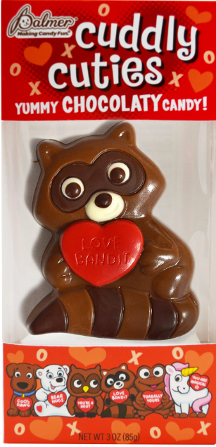 Palmer Cuddly Cuties Variety of animal Chocolate Valentines Day Candy Figure 3 oz