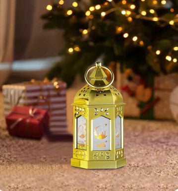 Gold Mini Lanterns Decorative with LED Candle