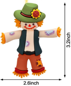 Scarecrow Fall Decorations for Home Scarecrow Miniature Figurine Fall Harvest Scarecrows Table Decor for Thanksgiving Party Home Garden 3.2 x 2.6 Inches