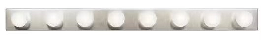 Independence 48 in. 8-Light Brushed Nickel Traditional Bathroom Vanity Light