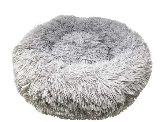 Pet Life 'Nestler' High-Grade Plush and Soft Rounded Dog Bed, 19.68" L X 19.68" W, Gray