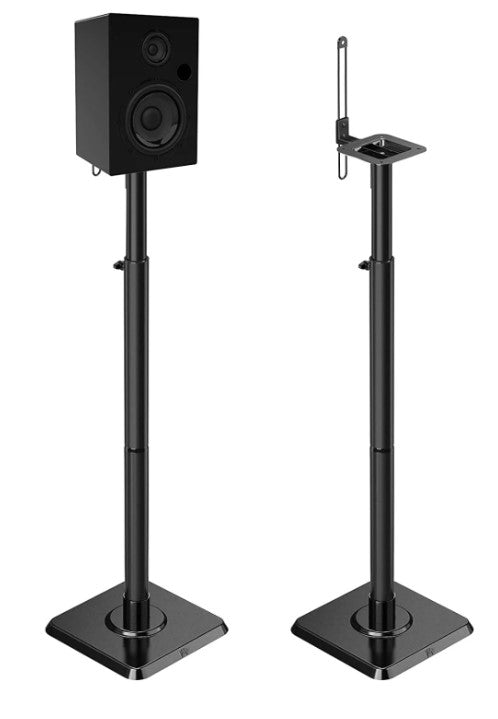 Mounting Dream Speaker Stands Height Adjustable Bookshelf Speaker Stand Pair for Universal Satellite Speakers MD5402-2