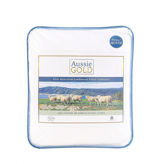 Aussie Gold Luxury Australian Wool Comforter, Full/Queen